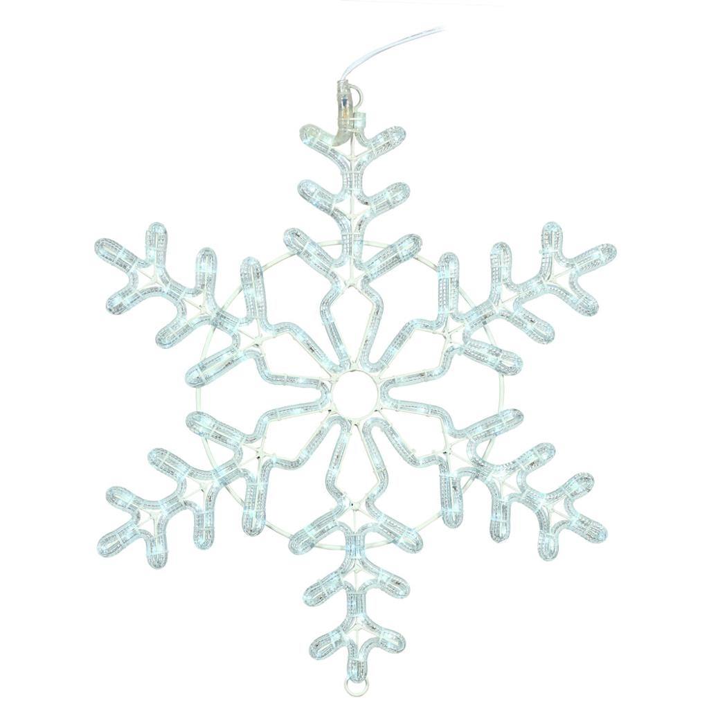 48" Forked Snowflake Pure White LED Twinkle Window Decor 1