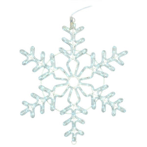 48" Forked Snowflake Pure White LED Twinkle Window Decor 1