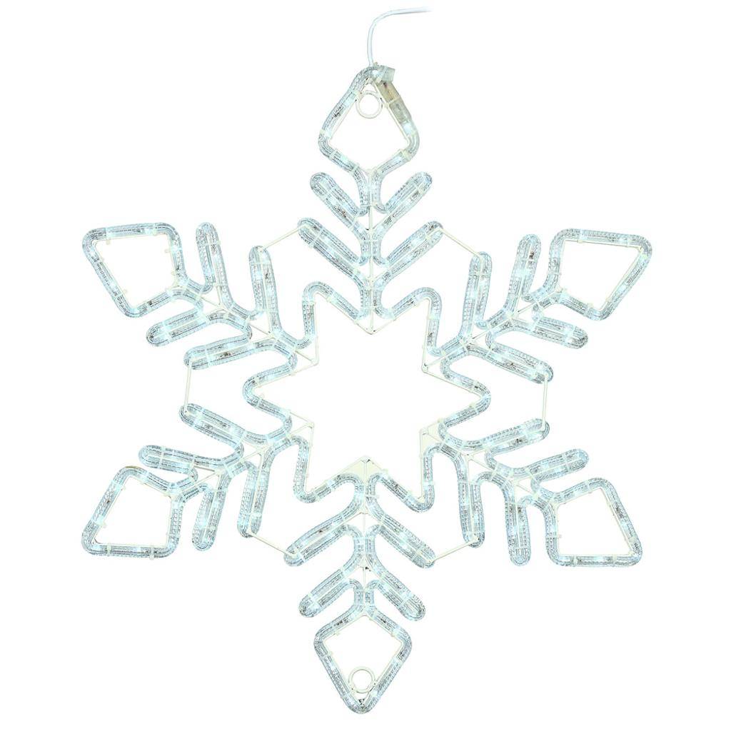 24" Star Snowflake Pure White LED Twinkle Window Decor 1