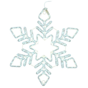24" Star Snowflake Pure White LED Twinkle Window Decor 1