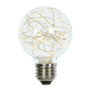 1 watt 120 volt G95 Medium Screw Base Warm White Twinkle Fairy LED 1
