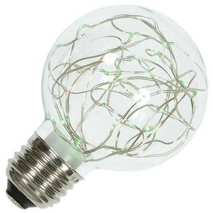 1 watt 120 volt G95 Medium Screw Base Green Twinkle Fairy LED 1