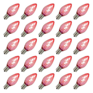 C7 Candelabra Screw Base Transparent Red Dimmable (25 pack) 1