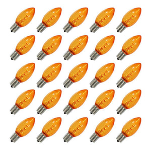 C7 Candelabra Screw Base Transparent Orange Dimmable LED (25 pack) 1