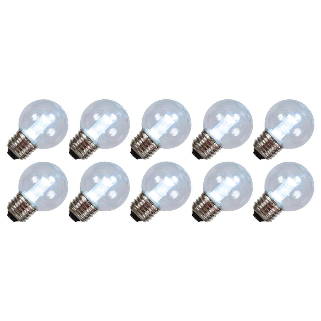 G50 Medium Screw Base Cool White LED (10 pack) 1