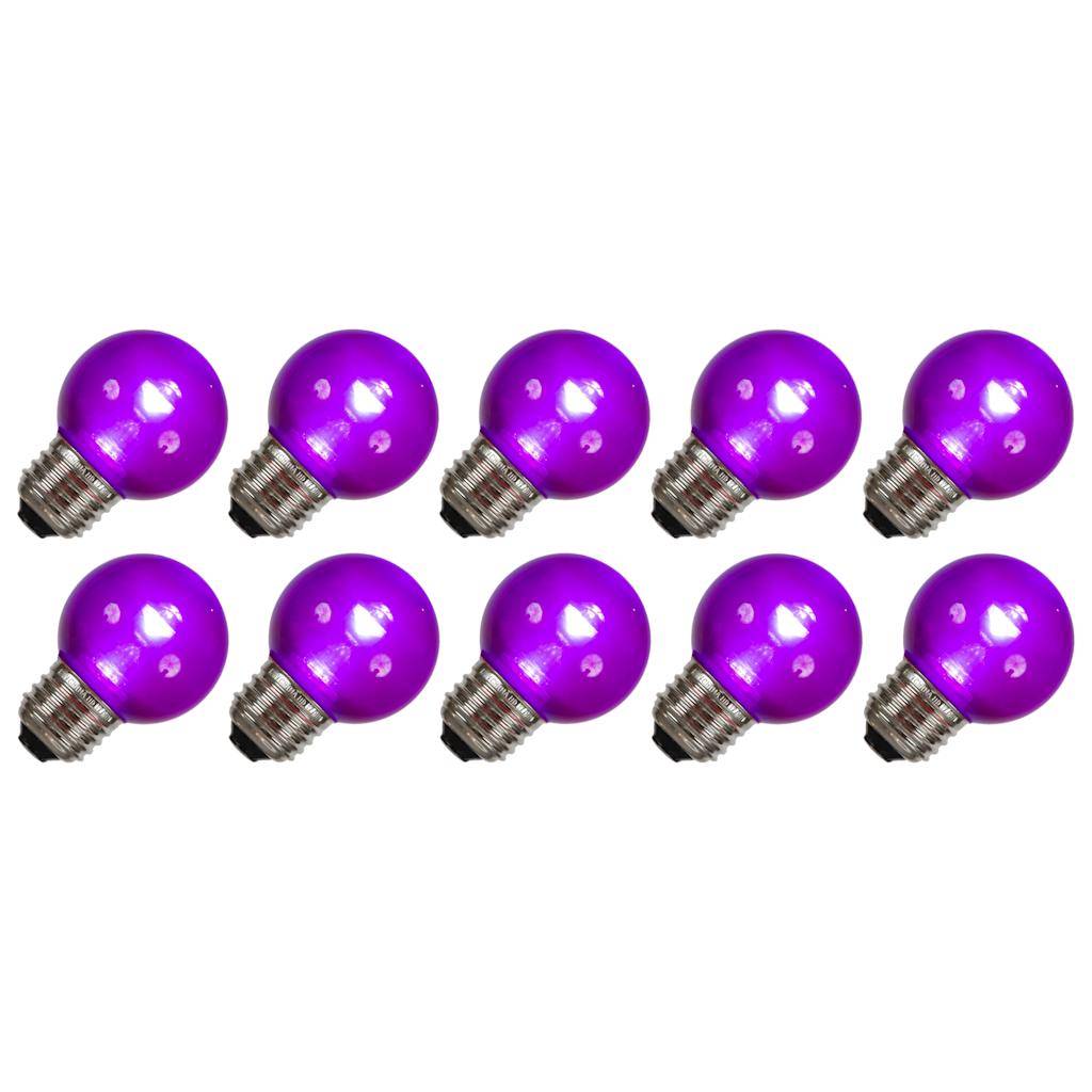 G50 Medium Screw Base Purple LED (10 pack) 1