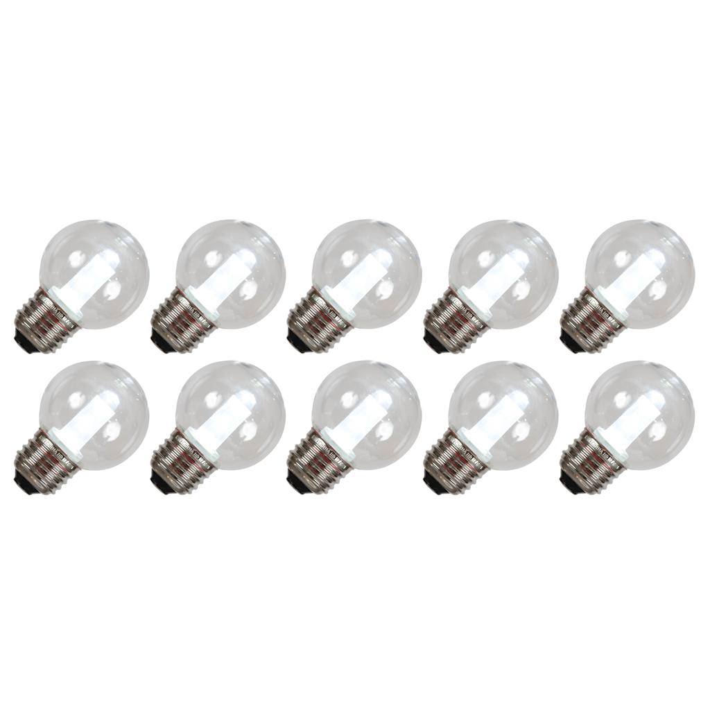 G50 Medium Screw Base Pure White LED (10 pack) 1