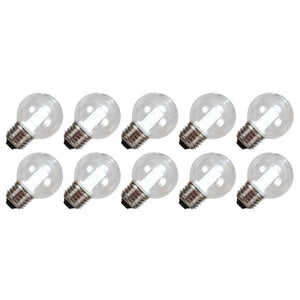 G50 Medium Screw Base Pure White LED (10 pack) 1