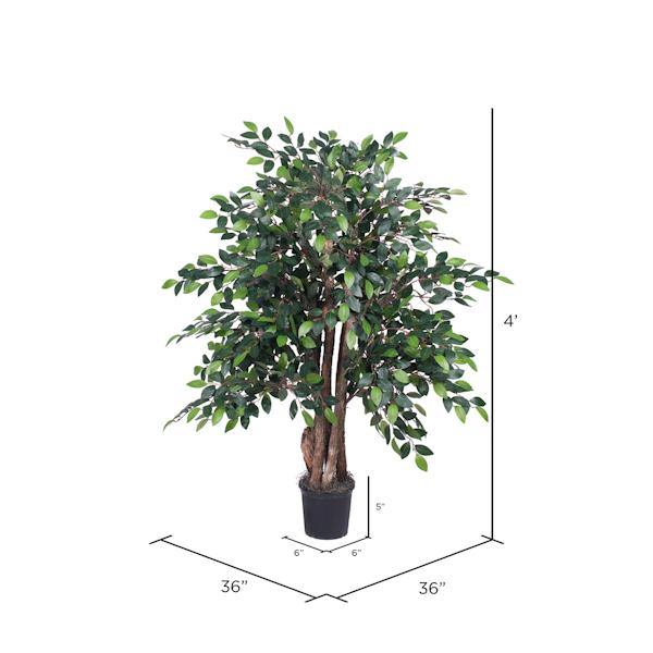 4' Mini Artificial Ficus Extra Full Tree 2