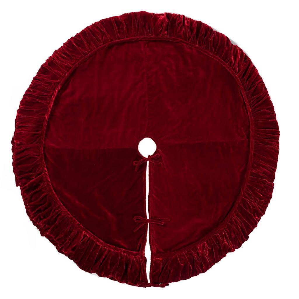 84" Plush Red Velvet Tree Skirt 1