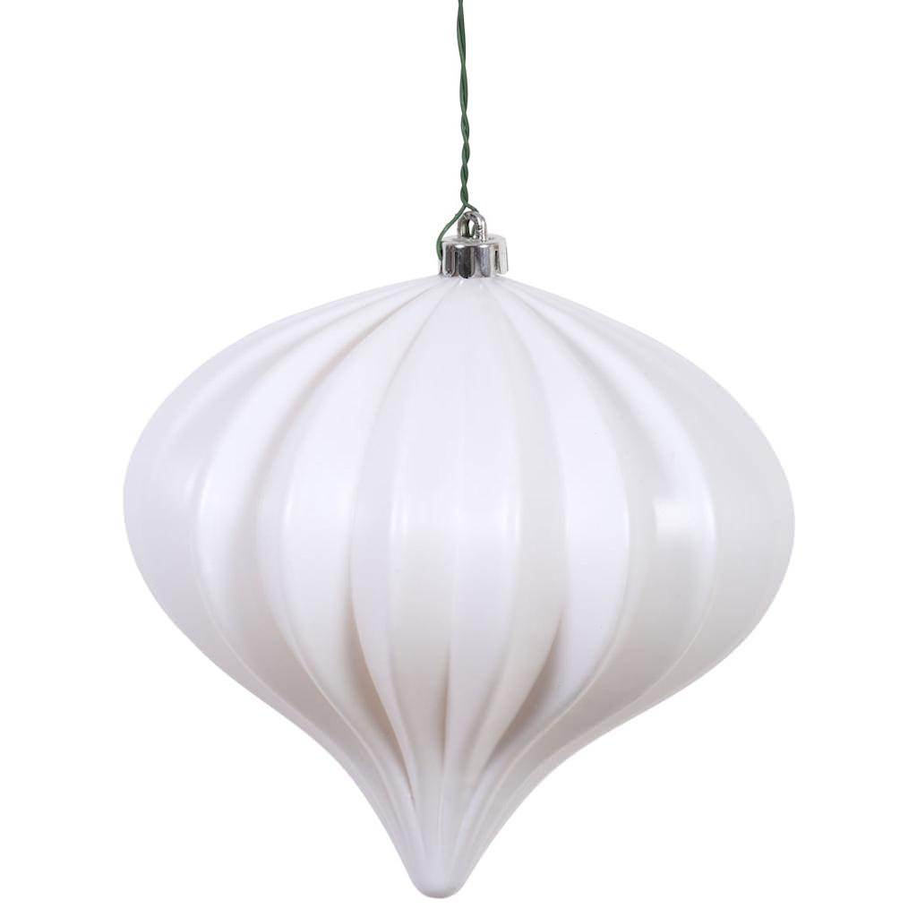 5.7" White Matte Onion Ornament (3 pack) 1
