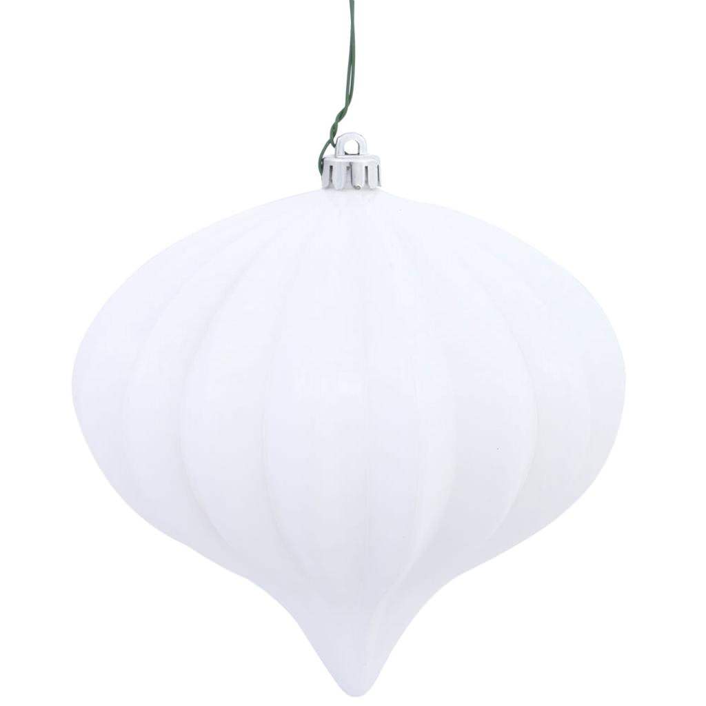 5.7" White Shiny Onion Ornament (3 pack) 1