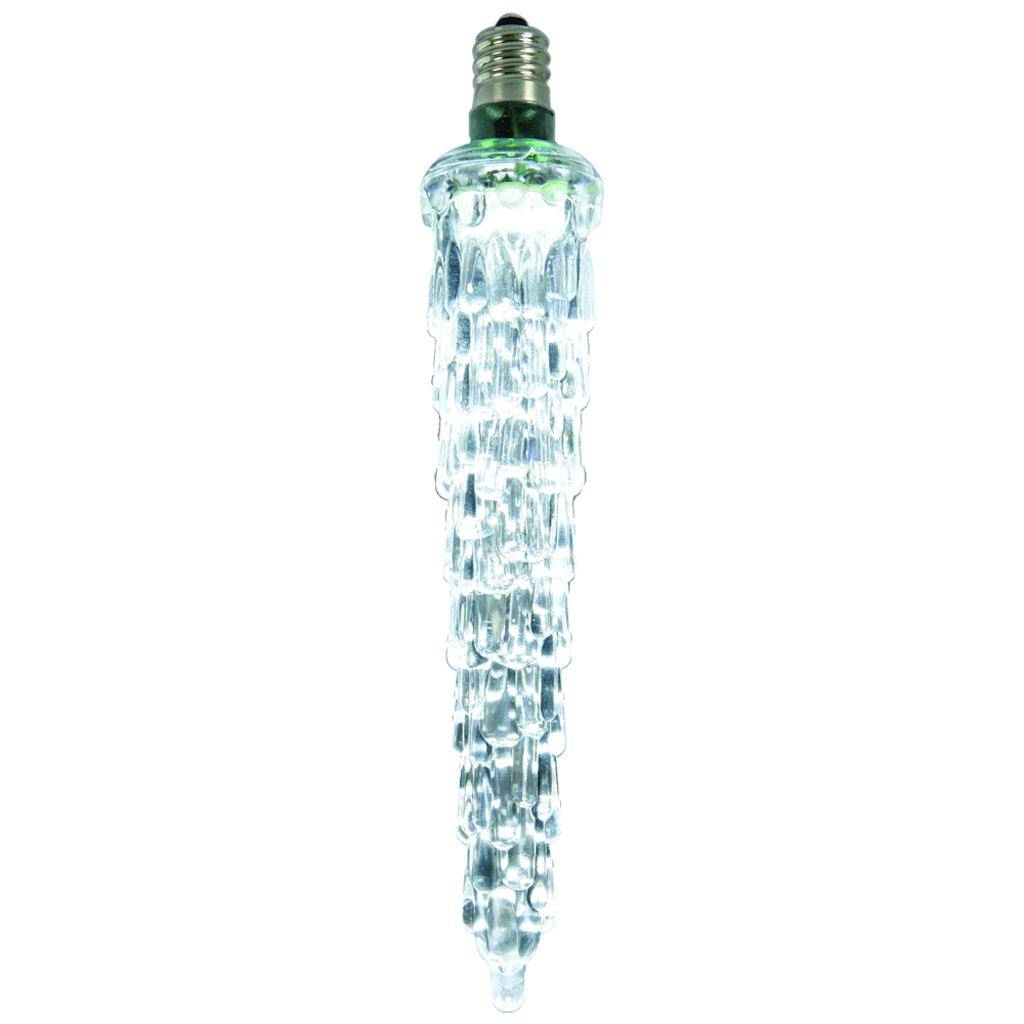 5" Pure White Icicle LED C7 Icicle Bulb 1