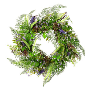 24" Artificial Green Maytime Wreath 1