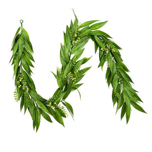 6' Artificial Green Willow Garland 1