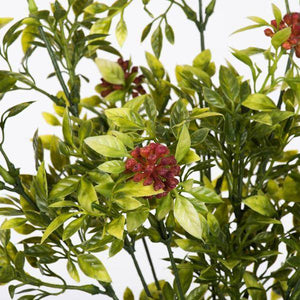 17" Artificial Green Pea Leaf Orange Berry Spray (2 pack) 2
