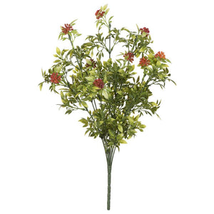 17" Artificial Green Pea Leaf Orange Berry Spray (2 pack) 1