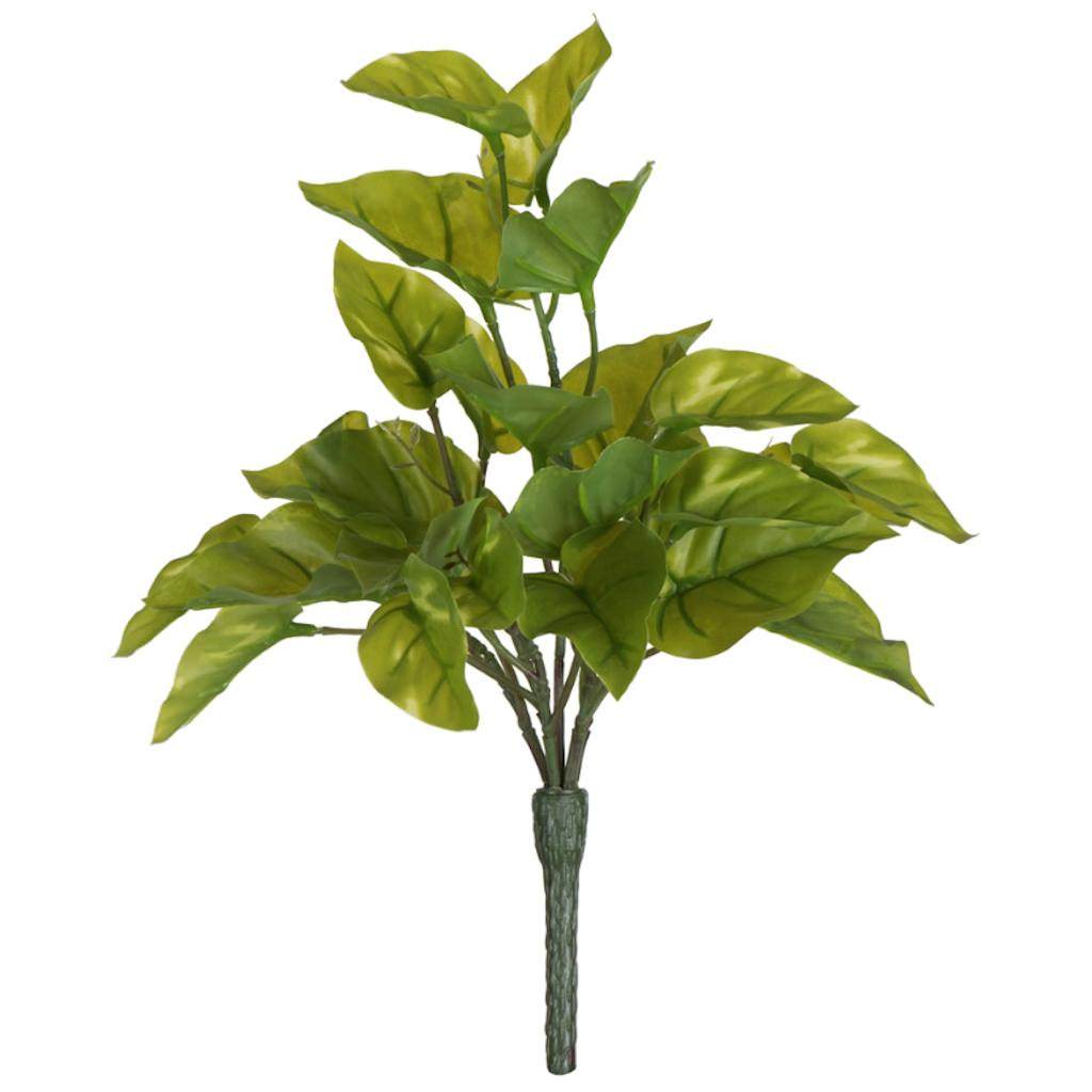 12" Artificial Green Pothos Leaf Bush (3 pack) 1