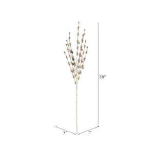 38" Artificial Champagne Needle Pine Spray (3 pack) 4