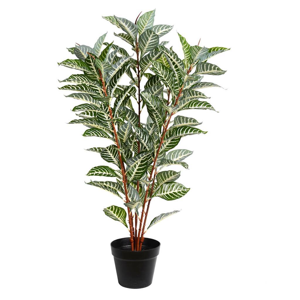 35" Artificial Potted Green Zebra Plant 1