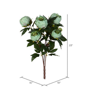 23" Artificial Green Peony Spray 2
