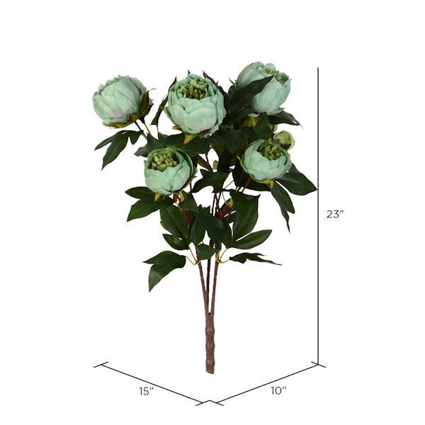 23" Artificial Green Peony Spray 2