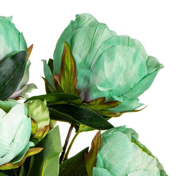 23" Artificial Green Peony Spray 3