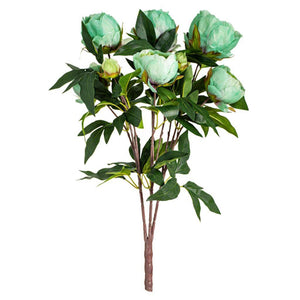 23" Artificial Green Peony Spray 1