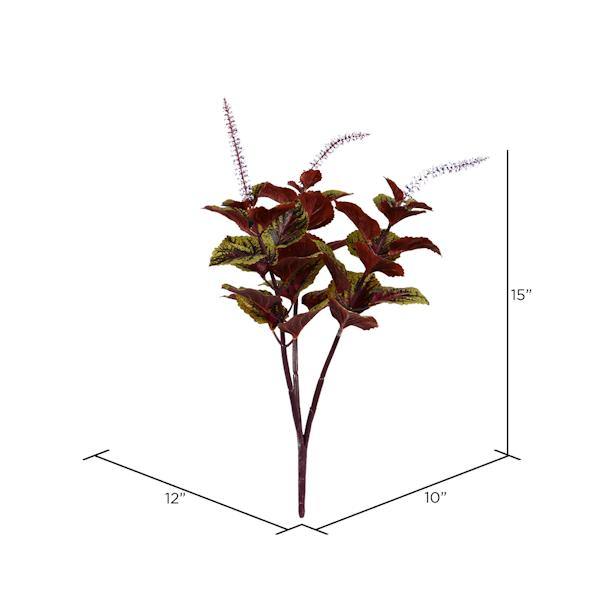 15" Artificial Green / Purple Perilla (3 pack) 2