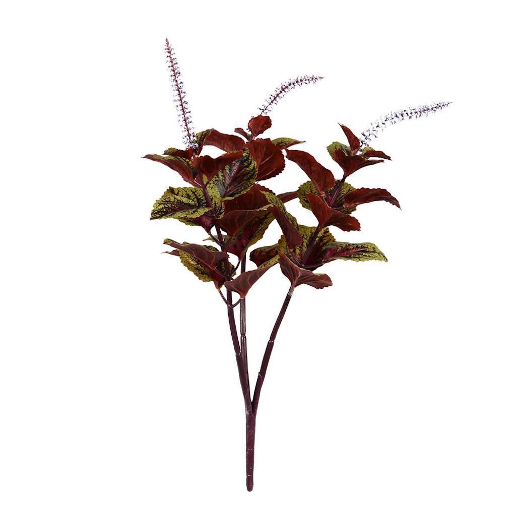 15" Artificial Green / Purple Perilla (3 pack) 1
