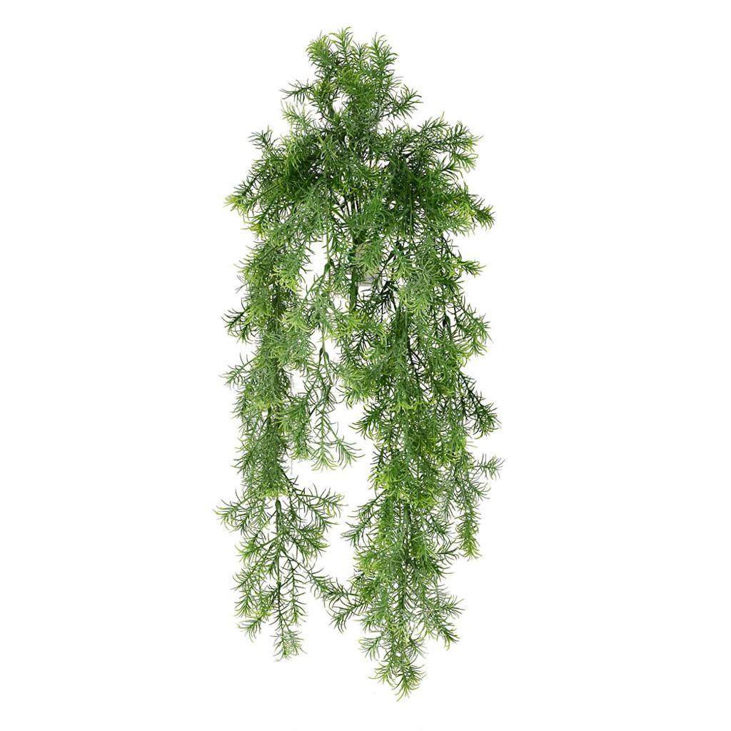 29.5" Artificial Green Spring Grass Hanging Bush (2 pack) 1