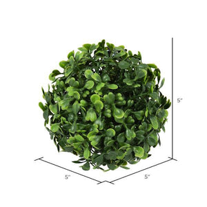 5" Artificial Mini Button Leaf Ball (4 pack) 4