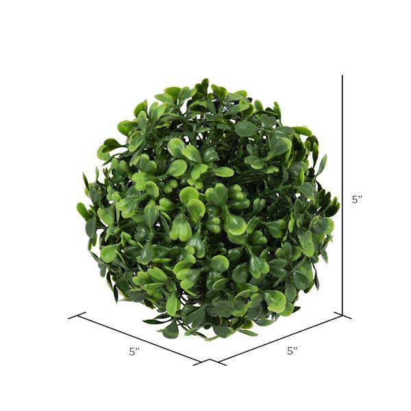 5" Artificial Mini Button Leaf Ball (4 pack) 4