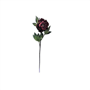 25" Artificial Red / Brown Peony Stem (3 pack) 1