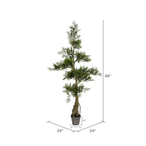 4' Artificial Cedar Tree in Planter Pot 3