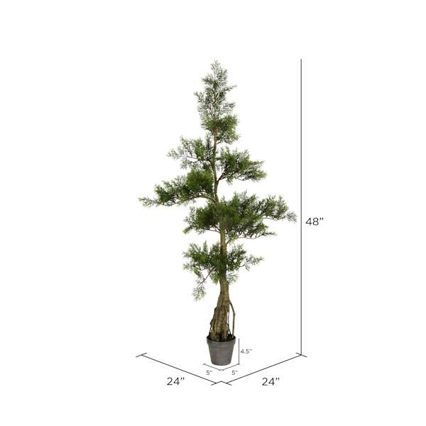 4' Artificial Cedar Tree in Planter Pot 3