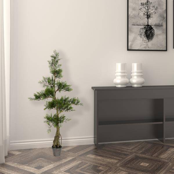 4' Artificial Cedar Tree in Planter Pot 4