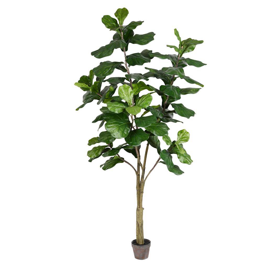 7' Artificial Fiddle Tree in Planter Pot 1