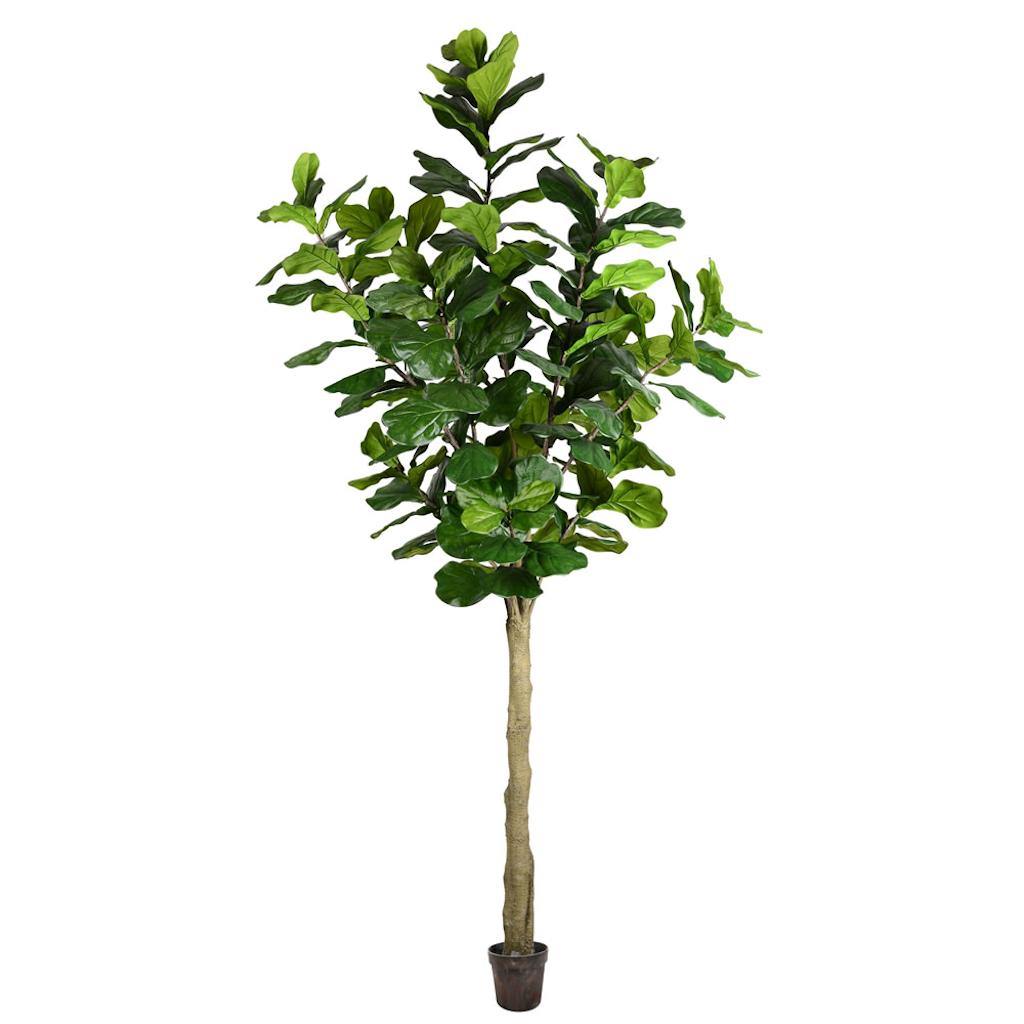 10' Artificial Fiddle Tree in Planter Pot 1