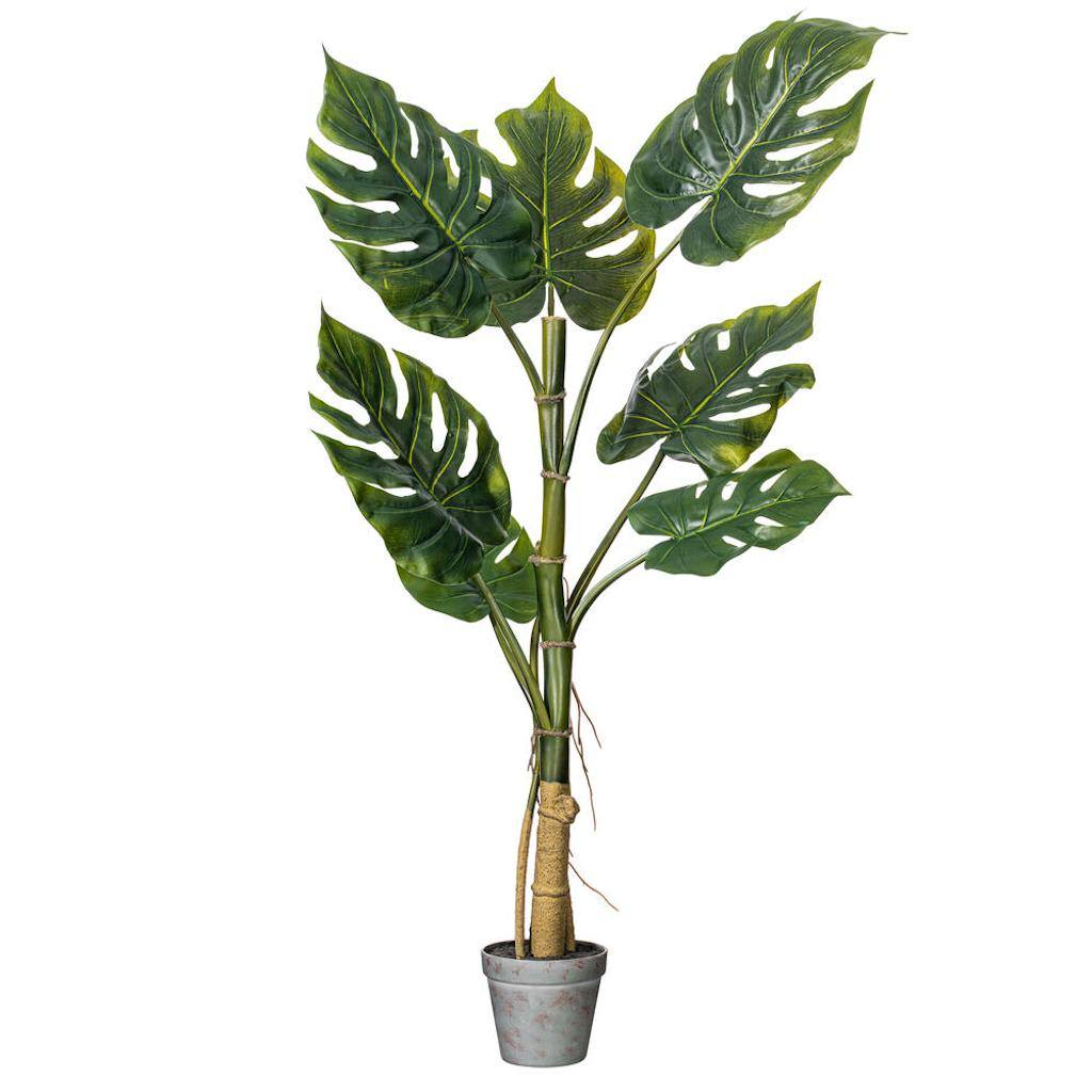 38" Artificial Potted Grand Split Philodendron Plant 1