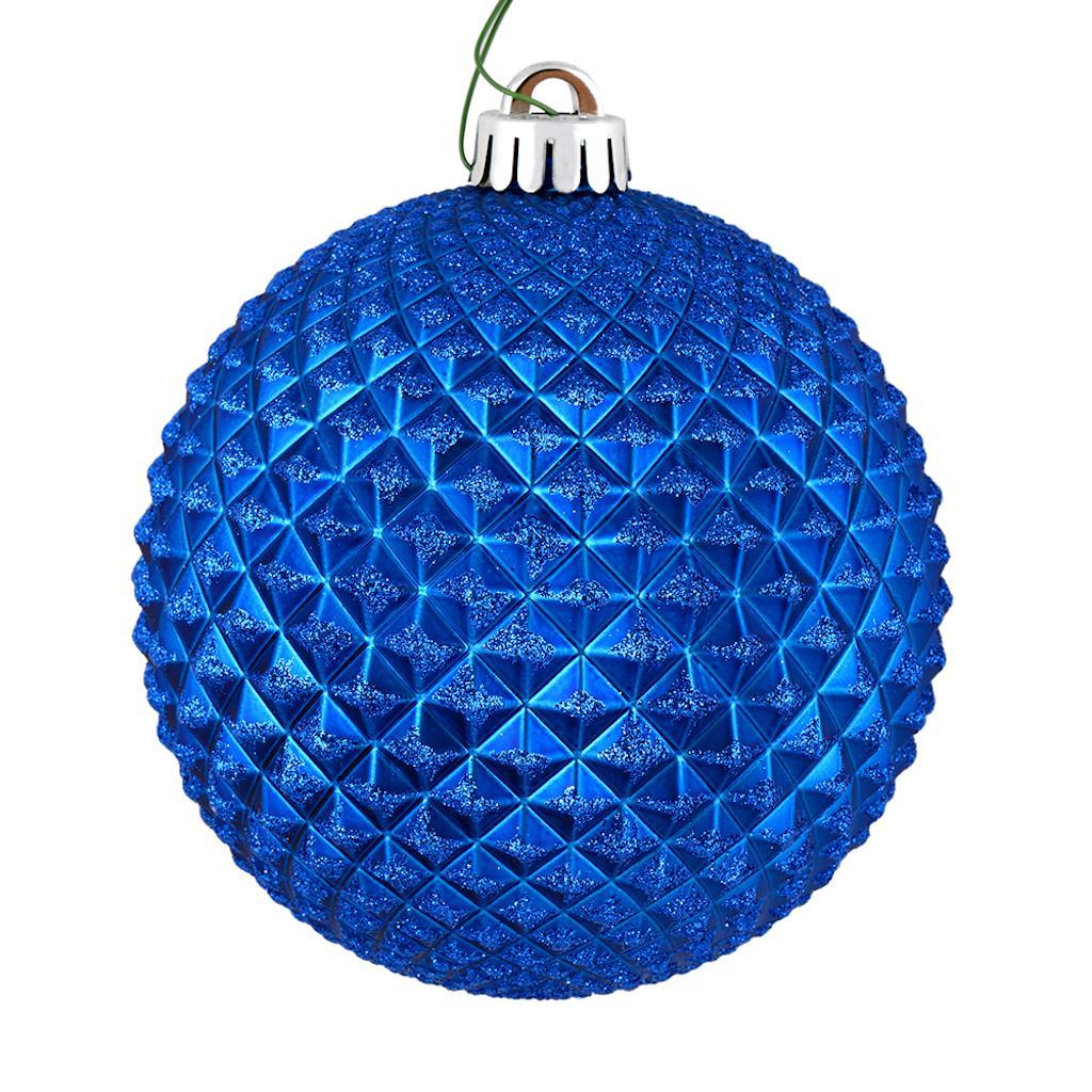2.75" Blue Durian Glitter Ball Ornament (12 pack) 1