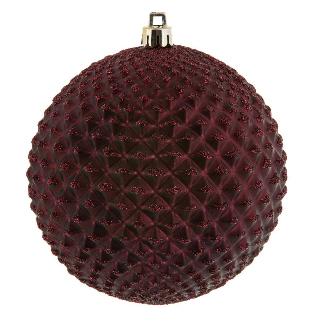 2.75" Wine Durian Glitter Ball Ornament (12 pack) 1