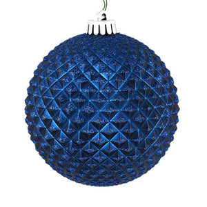 2.75" Midnight Blue Durian Glitter Ball Ornament (12 pack) 1