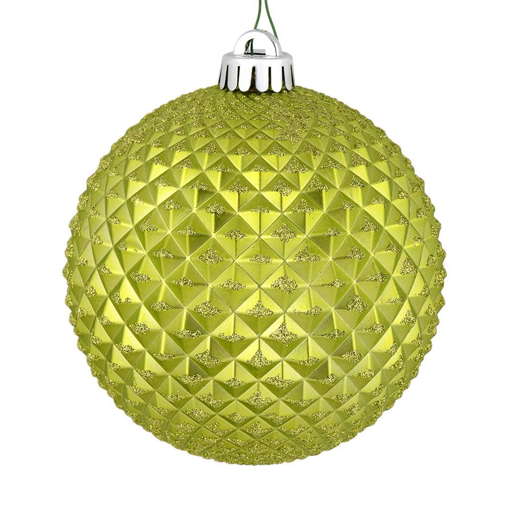 2.75" Lime Durian Glitter Ball Ornament (12 pack) 1