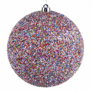 6" Multi-Color Beaded Christmas Ornament (4 Pack) 1