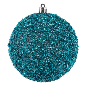 8" Periwinkle Beaded Ball Ornament (2 pack) 1