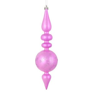10" Orchid Candy Snowflake Finial Ornament (4 pack) 1