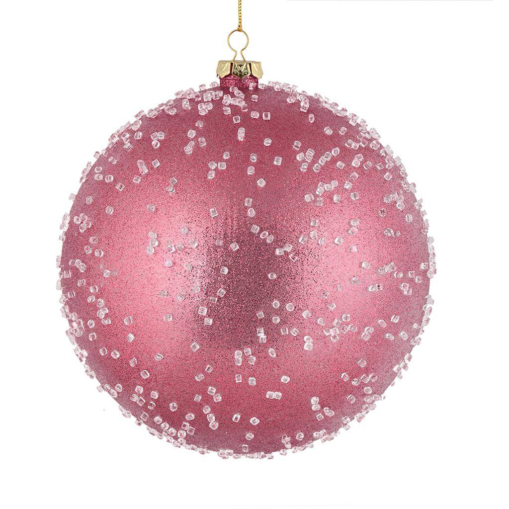 4.75" Mauve Ice Ball Ornament (4 pack) 1
