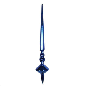 12" Blue Shiny Cupola Finial Ornament (3 pack) 1