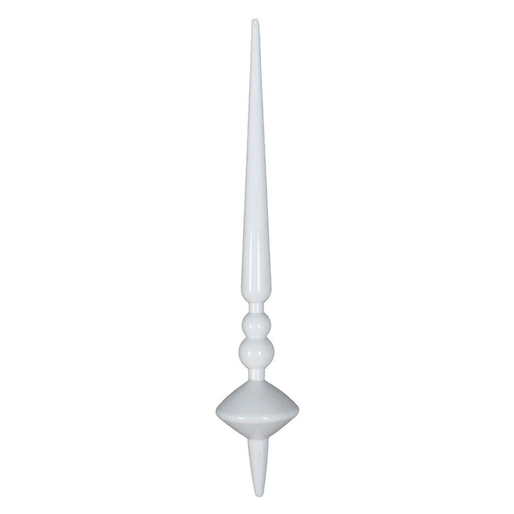 12" White Shiny Cupola Finial Ornament (3 pack) 1
